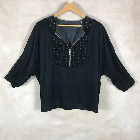 TAHARI Black Velvet Top NWT SMALL - Picture 14 of 14